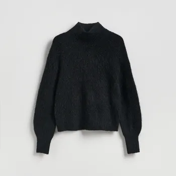 Dámský svetr Reserved - Svetr s příměsí vlny z alpaky - černý - 364HK-99X - 364HK-99X-XL