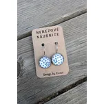 Skleněné folklorní náušnice - bílé Typ náušnic: Střední visací typ 2