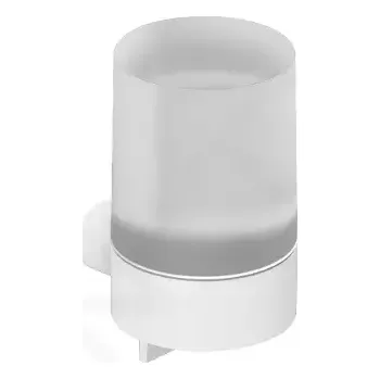 Dávkovač mýdla Kludi Vela R Dávkovač mýdla s držákem, sklo/matná bílá, 5897653