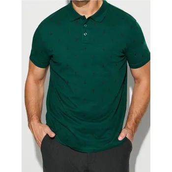 Pánské tričko Sinsay - Bavlněné polo tričko - zelená - 472HD-96X - 472HD-96X-L