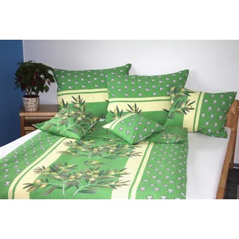 Povlečení Tibex Krepové povlečení OLIVA - francie 70 x 90 + 200 x 220 cm