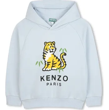 Chlapecká mikina Dětská bavlněná mikina Kenzo Kids K61447.114.138 modrá 05X, vel. 114