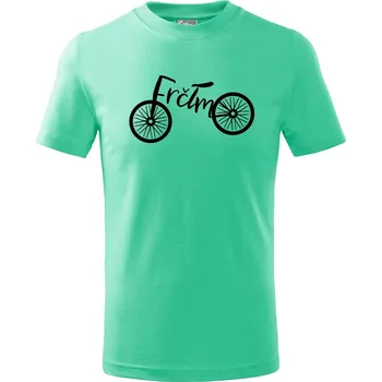 Dětské tričko s potiskem Frčím Velikost: 146/10 let, Barva trička: Mátová