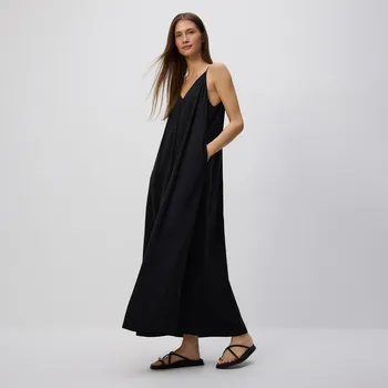 Dámské šaty Reserved - Maxi šaty z modalu - černý - 084GP-99X - 084GP-99X-S