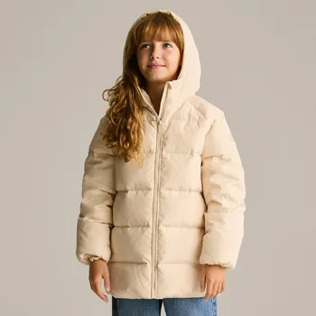 Dívčí bunda Reserved - Prošívaná bunda s přírodním peřím - béžová - 235EX-08X - 235EX-08X-116