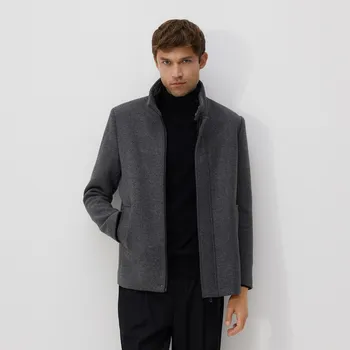 Dámský kabát Reserved - Kabát ze směsi vlny - tmavě šedá - 921EF-90M - 921EF-90M-S