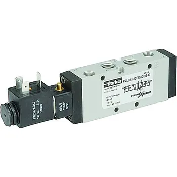Ventil Pneumatický ventil G1/8", 5/2, 22mm, elektricky/pružina, 24VDC, 10 bar Parker P2LAX511ESNDDB49