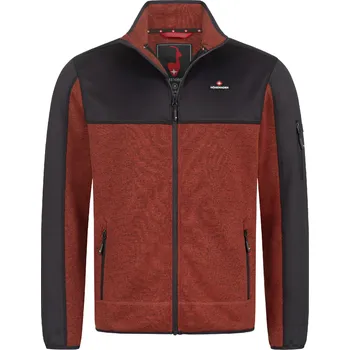 Pánská softshellová bunda HÖHENHORN Stylová pánská softshellovo fleecová bunda HOHENHORN Naurun Barva: Černočervená, Velikost: S