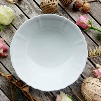 SONÁTA mísa kompotová 23 cm, bílá, Leander 1907 (Porcelánová mísa 2. jakost)