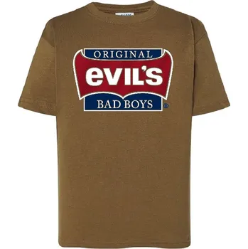 Dívčí tričko detske-levne-bavlnene-tricko-potisk-Original Evil Barva: Khaki, Dětská bavlněná trička JHK: XL