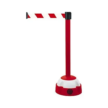 Plotový sloupek Sloupek s natahovacím páskem, červenobílý - Balení po 1 ks