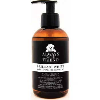 Kosmetika pro psa BRILLIANT WHITE SHAMPOO 250ml – přírodní šampon na bílou srst Always Your Friend