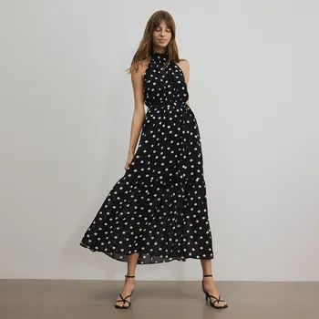 Dámské šaty Reserved - Puntíkované šaty - černý - 543HV-99X - 543HV-99X-L