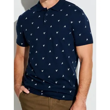 Sinsay - Bavlněné polo tričko - námořnická modrá - 472HD-59X - 472HD-59X-S