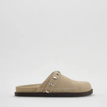 Dámské pantofle Reserved - Kožené pantofle - béžová - 015FF-80X - 015FF-80X-38