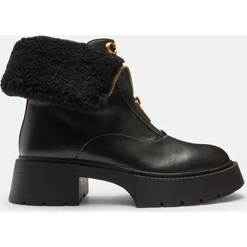 Dámské kozačky Nízké kozačky Coach Leah Platform dámské, černá barva, na plochém podpatku, CCH86 CCH86.BLK 99X, EUR 40