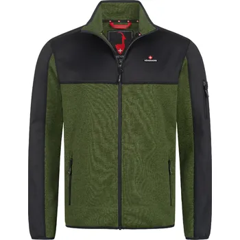 Pánská softshellová bunda HÖHENHORN Stylová pánská softshellovo fleecová bunda HOHENHORN Naurun Barva: Černozelená, Velikost: 4XL
