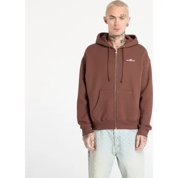 Pánská mikina Mikina Awake NY Crown Logo Full-Zip Hoodie Brown XL