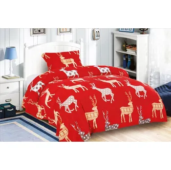Povlečení Aaryans Mikroplyšové povlečení jednolůžkové - Vánoční sob
