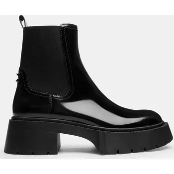 Dámské kozačky Nízké kozačky Coach Leah Platform dámské, černá barva, na podpatku, CCH90 CCH90.BLK 99X, EUR 40