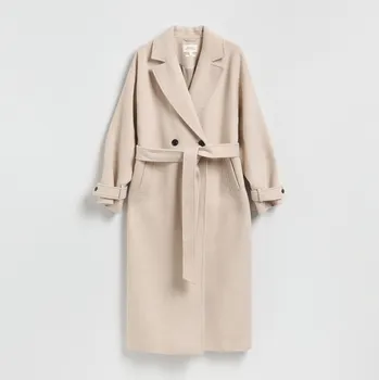 Dámský kabát Reserved - Kabát ze směsi vlny - béžová - 480GX-08M - 480GX-08M-XS