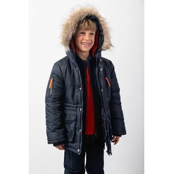 Chlapecká bunda Dětská bunda Coccodrillo tmavomodrá barva, OUTERWEAR BOY KIDS ZC5152110OBK 59X, vel. 116