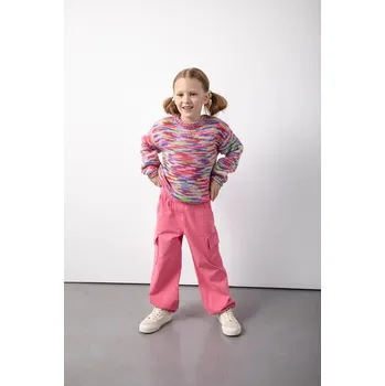 Chlapecké kalhoty Dětské kalhoty s bavlnou Coccodrillo ZC5119101RGK růžová 42X, vel. 104