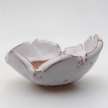 Květináč Keramická Skořápka 9 x 8 x 5 cm bílá