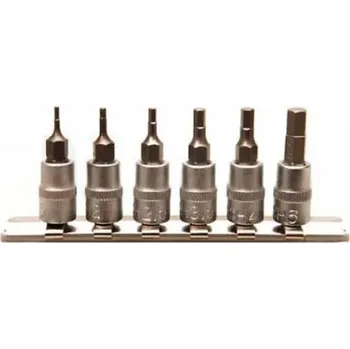 Zástrčné hlavice 1/4" imbus, 6 kusů