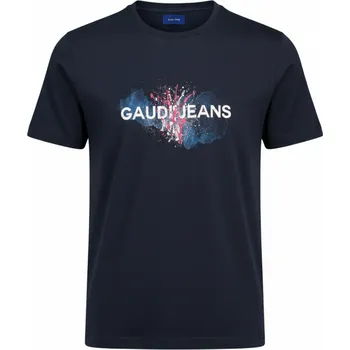 Pánské tričko GAUDI Jeans Luca Dark Blue tričko XL Tmavě modrá