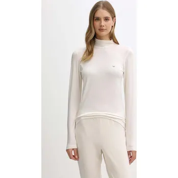 Lounge tričko s dlouhým rukávem s příměsí vlny Emporio Armani Underwear EW002039.AF15361 béžová 01X, vel. L