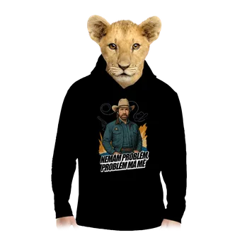 Chlapecká mikina Bastard B19: Chuck Norris z Walker, Texas Ranger dětská mikina klokanka Black