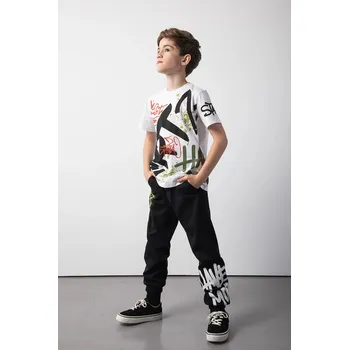 Chlapecké kalhoty Dětské tepláky Coccodrillo ZC5120202SBJ černá 99X, vel. 128