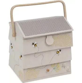 Organizér galanterie Velký tvarovaný box na šití, pletení a háčkování - Včela (Extra Large Beehive Sewing Box Bee)