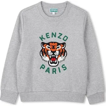 Chlapecká mikina Dětská bavlněná mikina Kenzo Kids šedá barva, s potiskem, K61509 K61509.162 90X, vel. 162