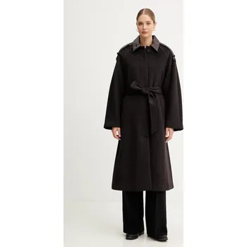 Kabát s příměsí vlny Mos Mosh EVA 172920 hnědá 88X, vel. L