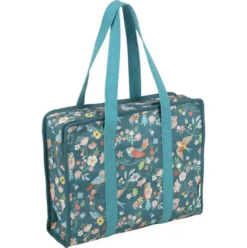 Organizér galanterie Kufřík na šití, pletení a háčkování přes rameno - Ptáčci (Craft bag : all in one)