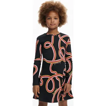 Dívčí šaty Dívčí šaty Desigual 25WGVK07 černá 99X, vel. 104
