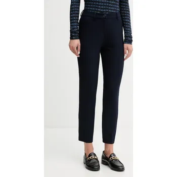 Dámské kalhoty Kalhoty United Colors of Benetton dámské, tmavomodrá barva, rovné, high waist, 4L4H557R4 59A, vel. 38