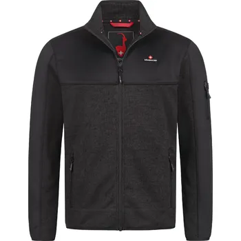 HÖHENHORN Stylová pánská softshellovo fleecová bunda HOHENHORN Naurun Barva: Tmavě šedá, Velikost: L
