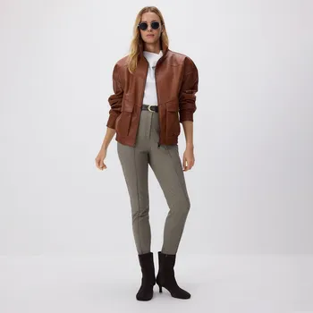 Dámská zimní obuv Reserved - Semišové kotníkové boty na podpatku - hnědá - 166FF-88X - 166FF-88X-35