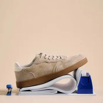 Pánské tenisky Reserved - Kožené tenisky - béžová - 500FF-08X - 500FF-08X-41