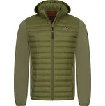HÖHENHORN Větruvzdorná pánská prošívaná teplá bunda s kapucí HOHENHORN Kaprun Barva: Zelená, Velikost: XL