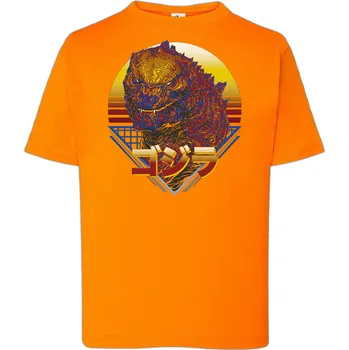 Chlapecké tričko detske-levne-bavlnene-tricko-potisk-Godzila Barva: Orange - oranžová, Dětská bavlněná trička JHK: M