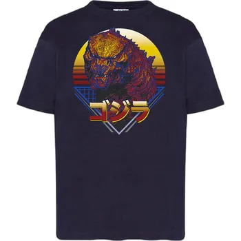 Chlapecké tričko detske-levne-bavlnene-tricko-potisk-Godzila Barva: Navy - tmavě modrá, Dětská bavlněná trička JHK: S