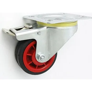 Pojezdové kolečko Pryžové kolo 80 mm otočná vidlice s deskou