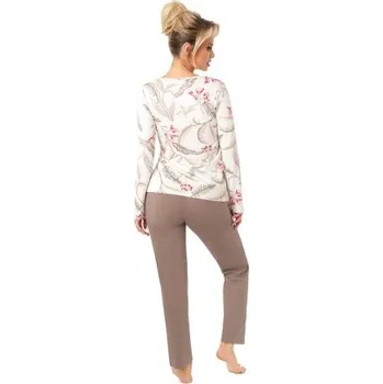 Dámské pyžamo Dámské pyžamo Donna Michelle long Béžová S(36)