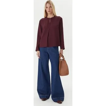 Dámská halenka Tommy Hilfiger Halenka WW0WW47339 Bordó Relaxed Fit 34