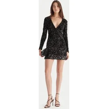 Dámské šaty Bardot Koktejlové šaty Eida 60054DB Černá Regular Fit 12