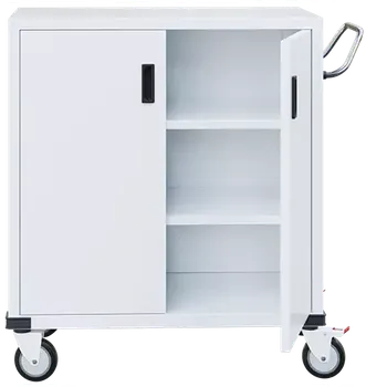 CLINIC MOBIL 104, nemocniční vozík univerzální, 2-dveřový, policový, bílý